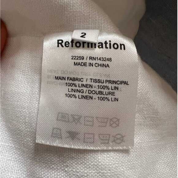Reformation linen cropped top - Picture 3 of 6